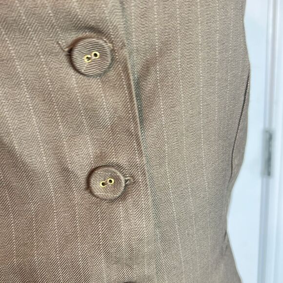 BNWT - WEWOREWHAT BROWN PIN STRIPED TAILORED VEST - XS - Picture 5 of 6